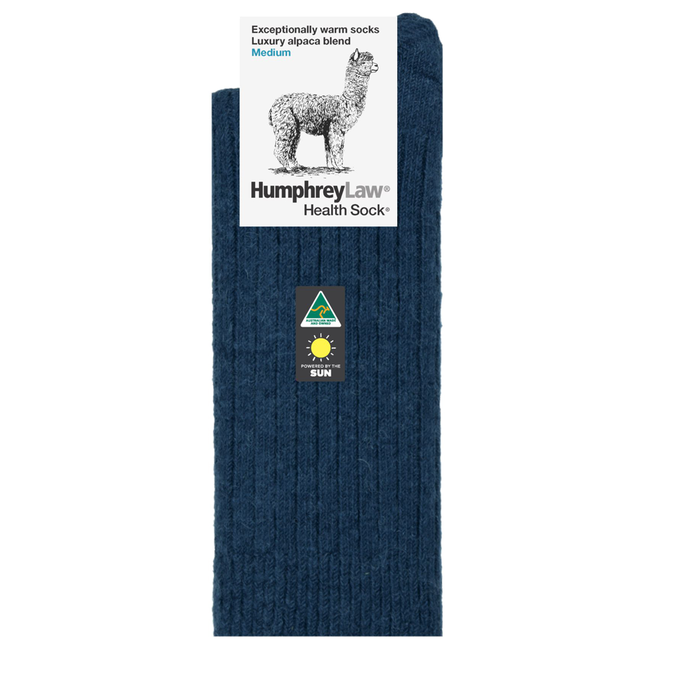 Humphrey Law Exceptionally Warm Alpaca Health Sock Empire Denim