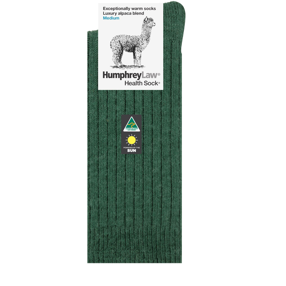 Humphrey Law Exceptionally Warm Alpaca Health Sock Green