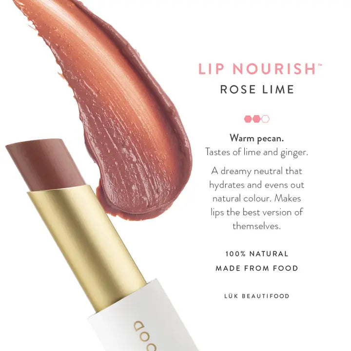 LUK Beautifood Lip Nourish Rose Lime