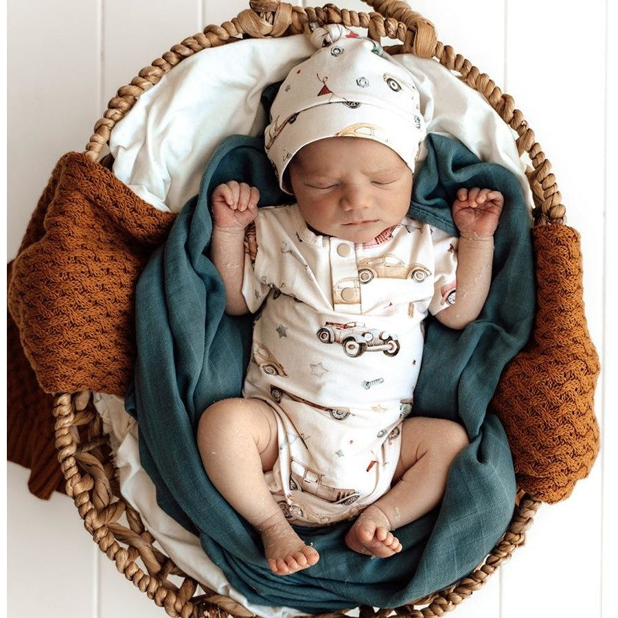 Snuggle Hunny Vintage Car Organic Bodysuit