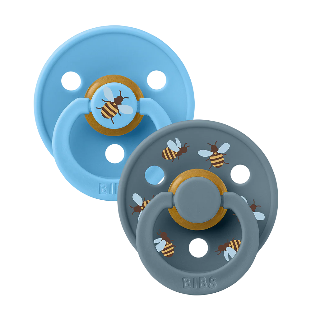 BIBS Studio Bumblebee Breeze Petrol Round Pacifier