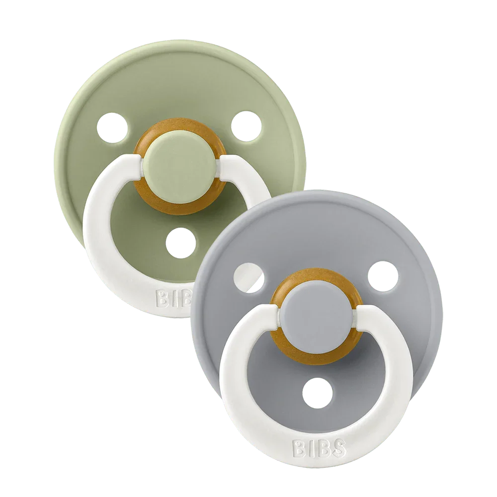 BIBS GLOW Symmetrical Pacifier Sage Cloud