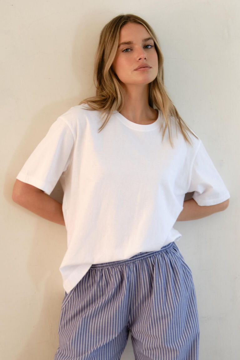 Ceres Life Stevie Slouchy Tee White