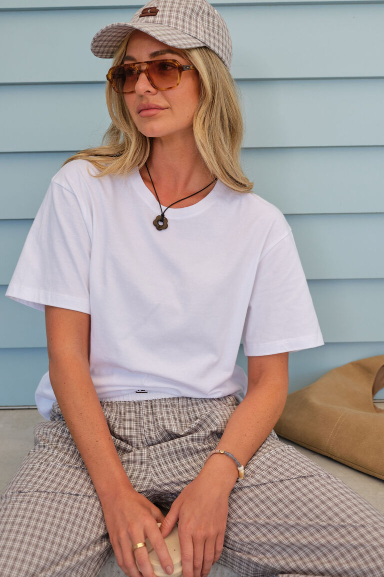 Ceres Life Stevie Slouchy Tee White