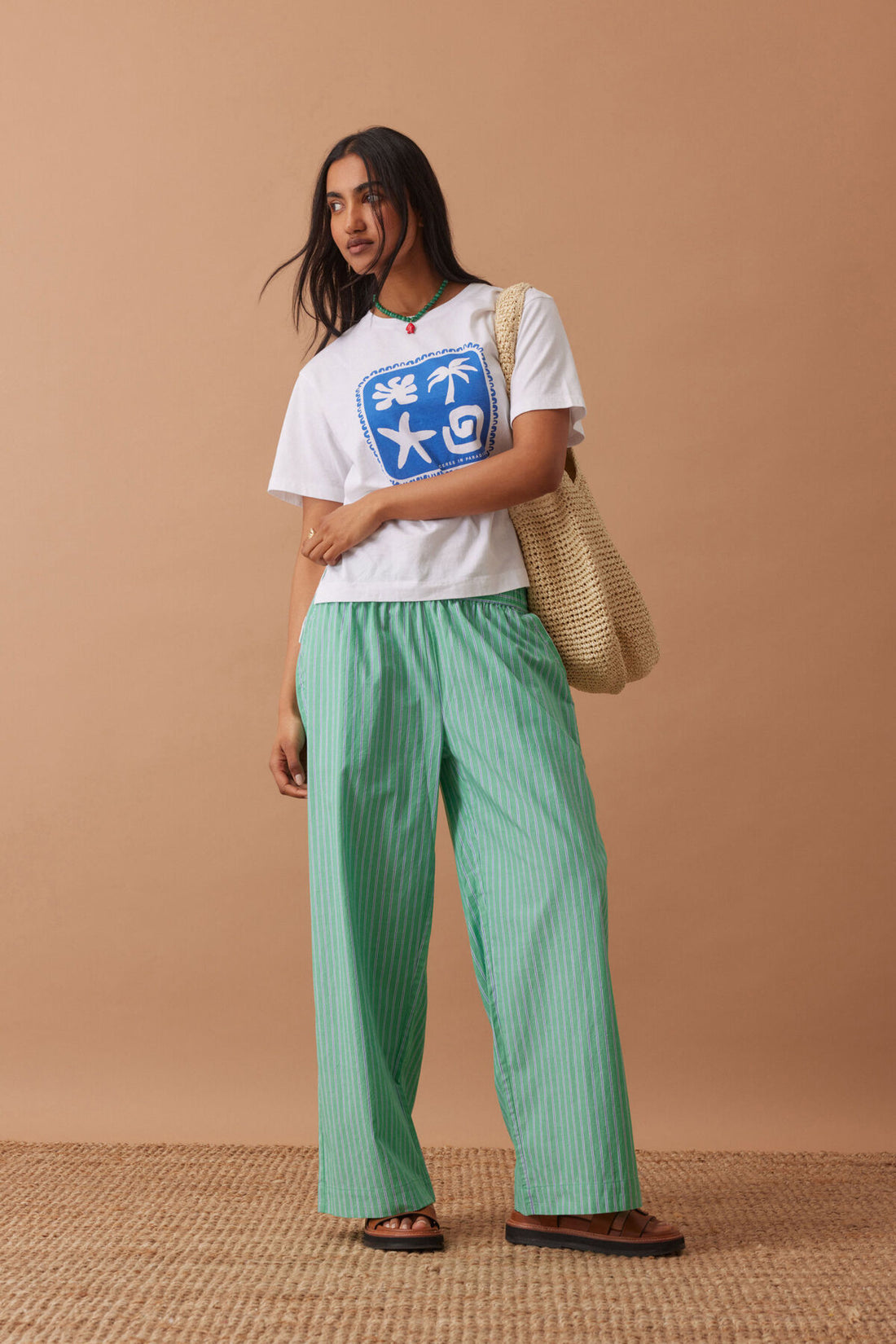 Ceres Stevie Slouchy Tee Paradise Print