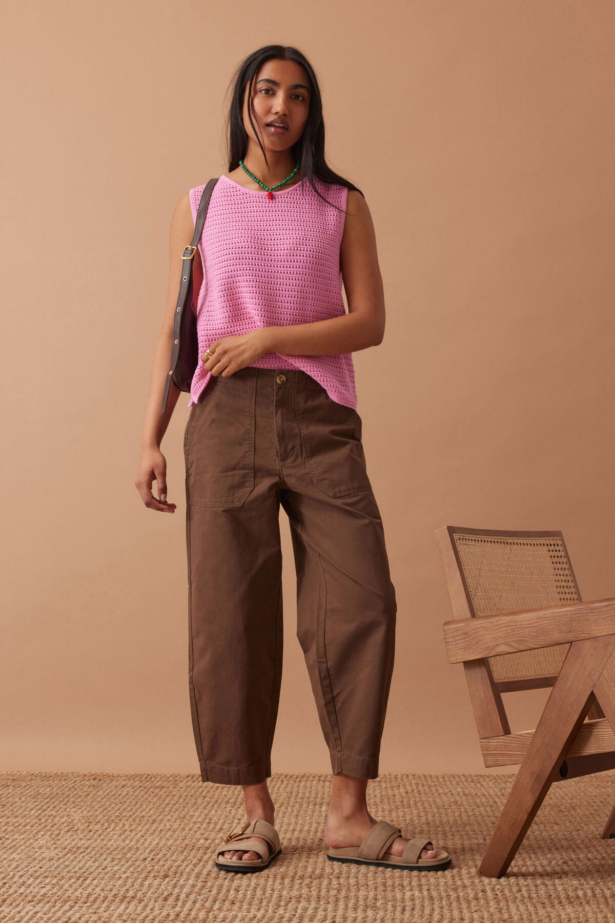 Ceres Margot Mesh Tank Hibiscus Pink
