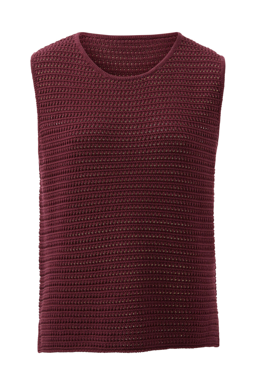 Ceres Margot Mesh Knit Tank Wine
