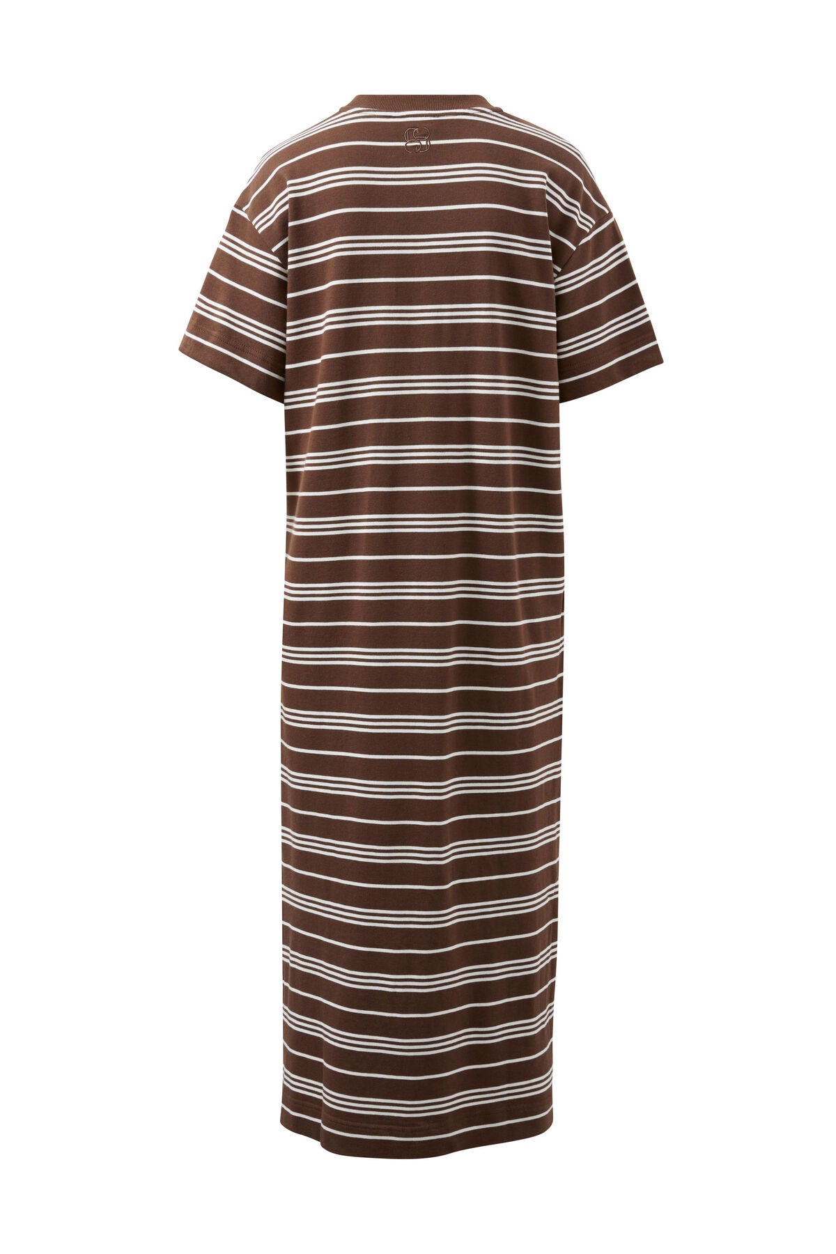 Ceres Charlotte Midi Terry Dress Chocolate White Stripe