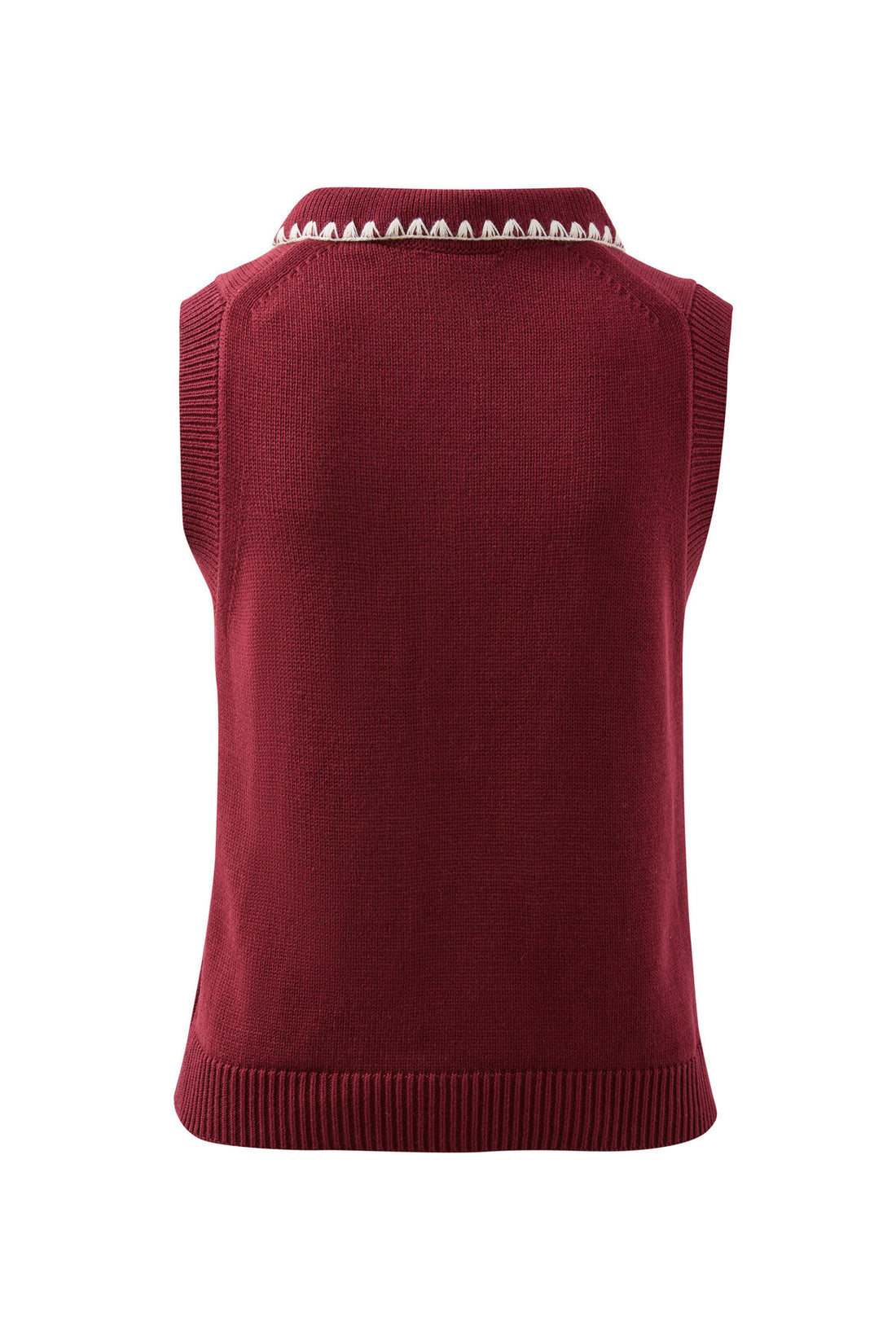 Ceres Cora Collared Button Knit Pomegranate
