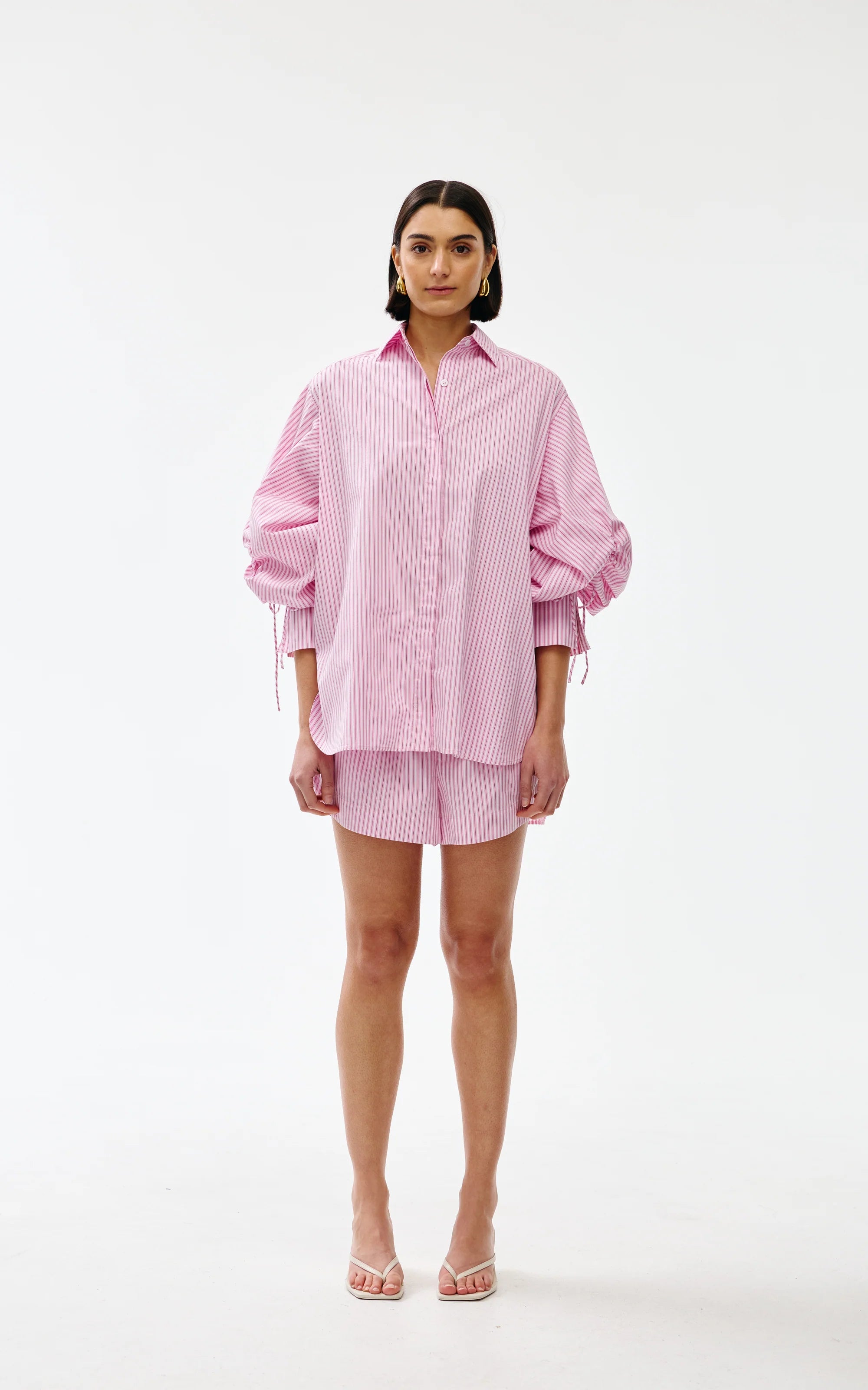 Kinney The Label Ashton Shirt Pink Pinstripe