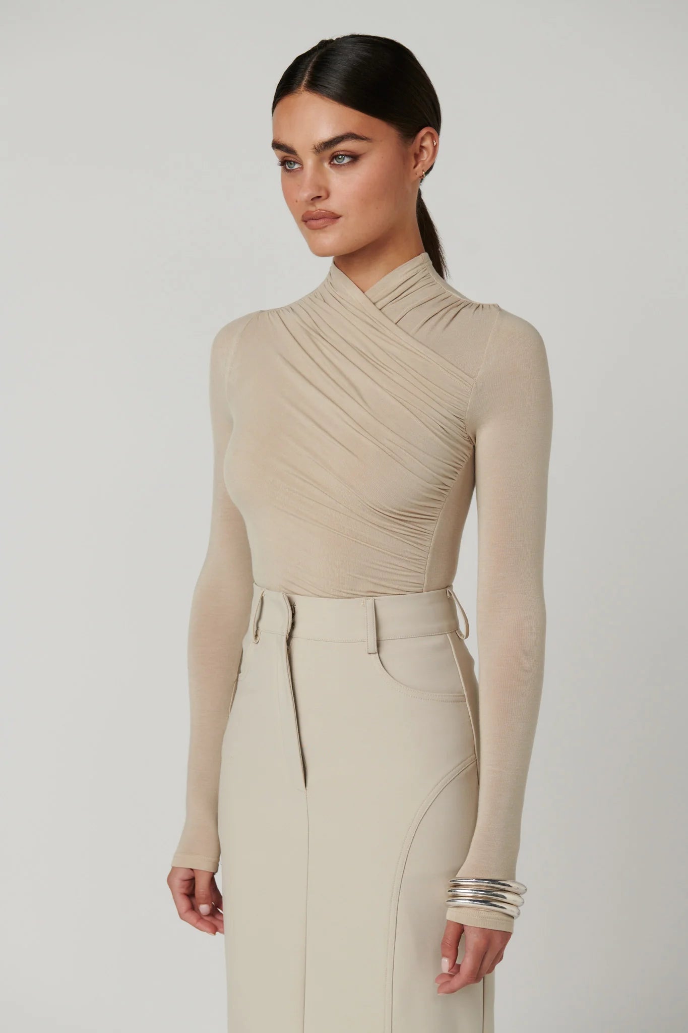 Bayse Amrita Bodysuit Almond