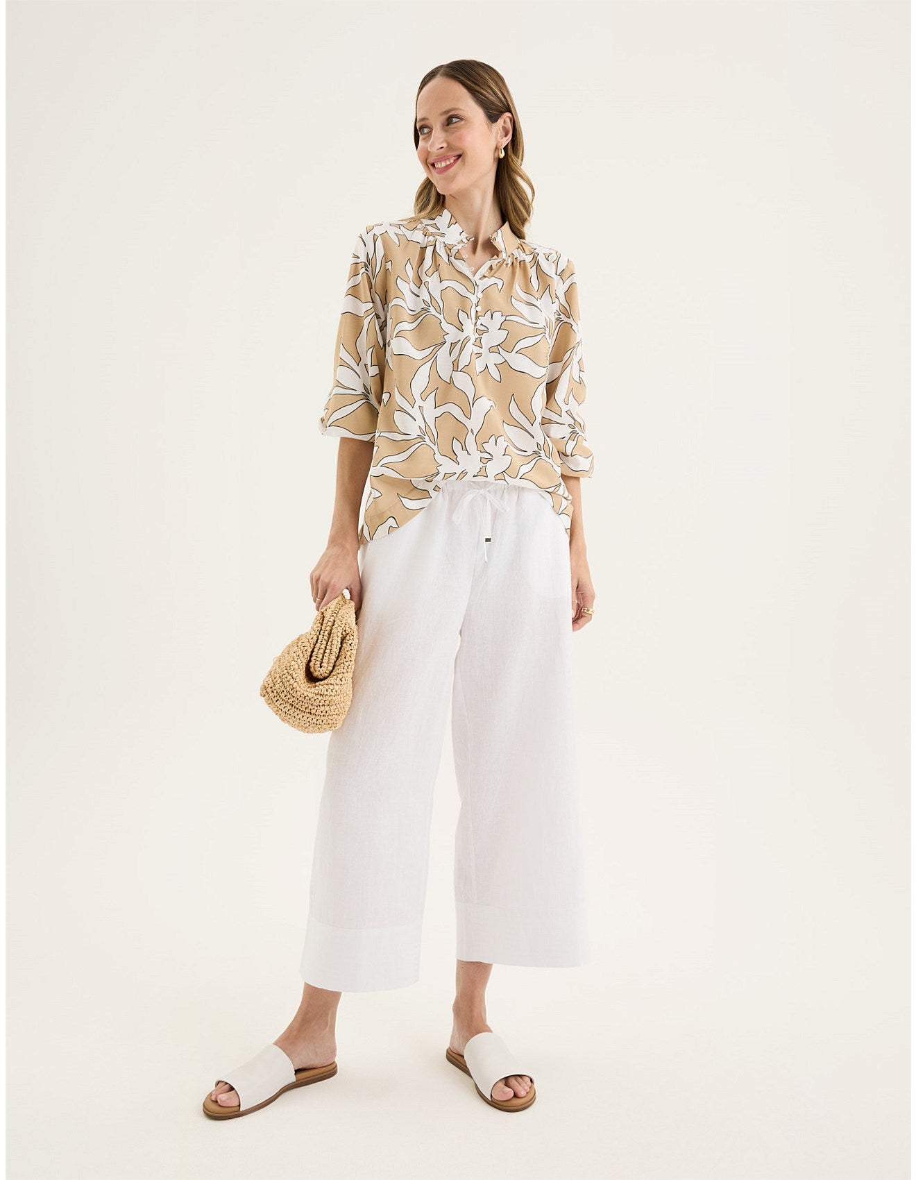 Yarra Trail Broadleaf Print Top