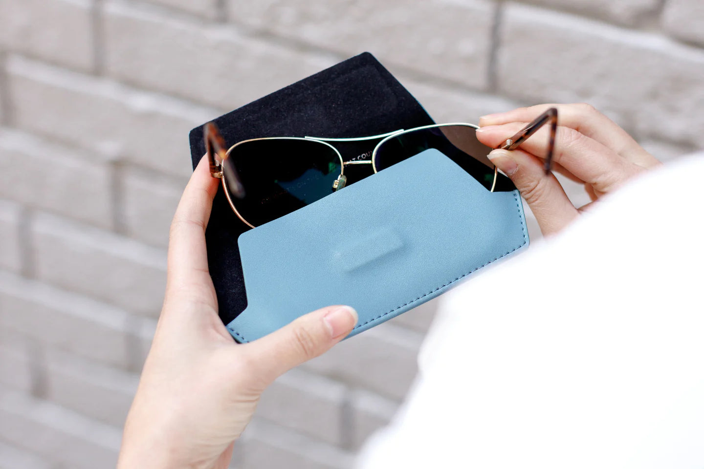 Fox And Leo Glasses Case Teal