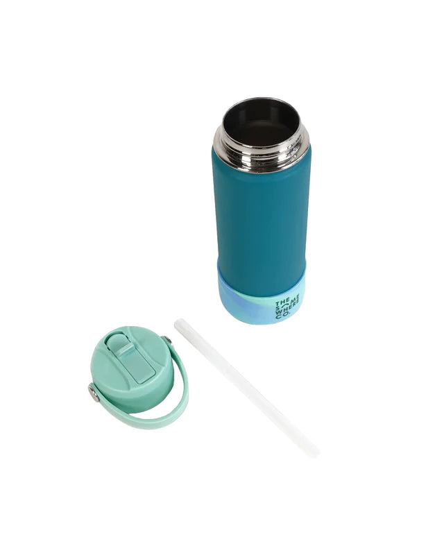 The Somewhere Co Jade Green Swirl Water Bottle 500ml