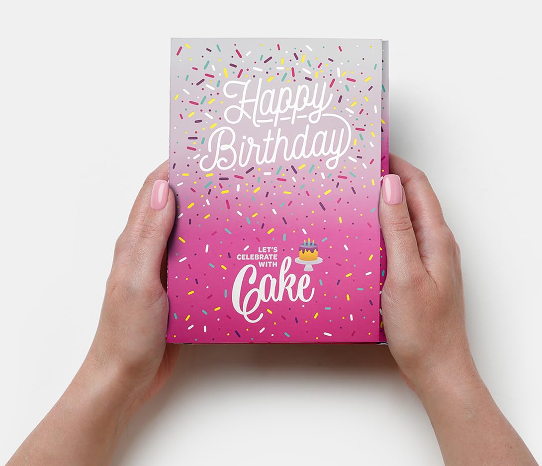 Instacake Happy Birthday Celebrate With Vanilla Confetti Pink