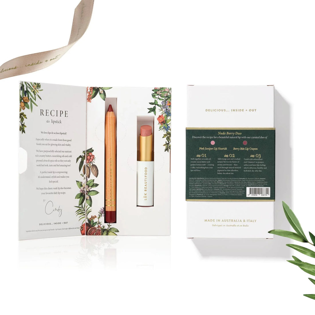 LUK Beautifood Lip Recipe Duo Nude Berry