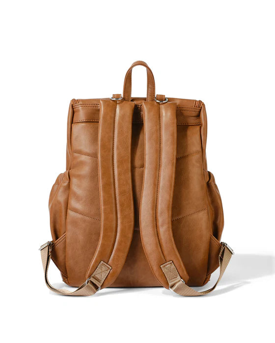 OiOi Signature Nappy Backpack Tan Vegan Leather