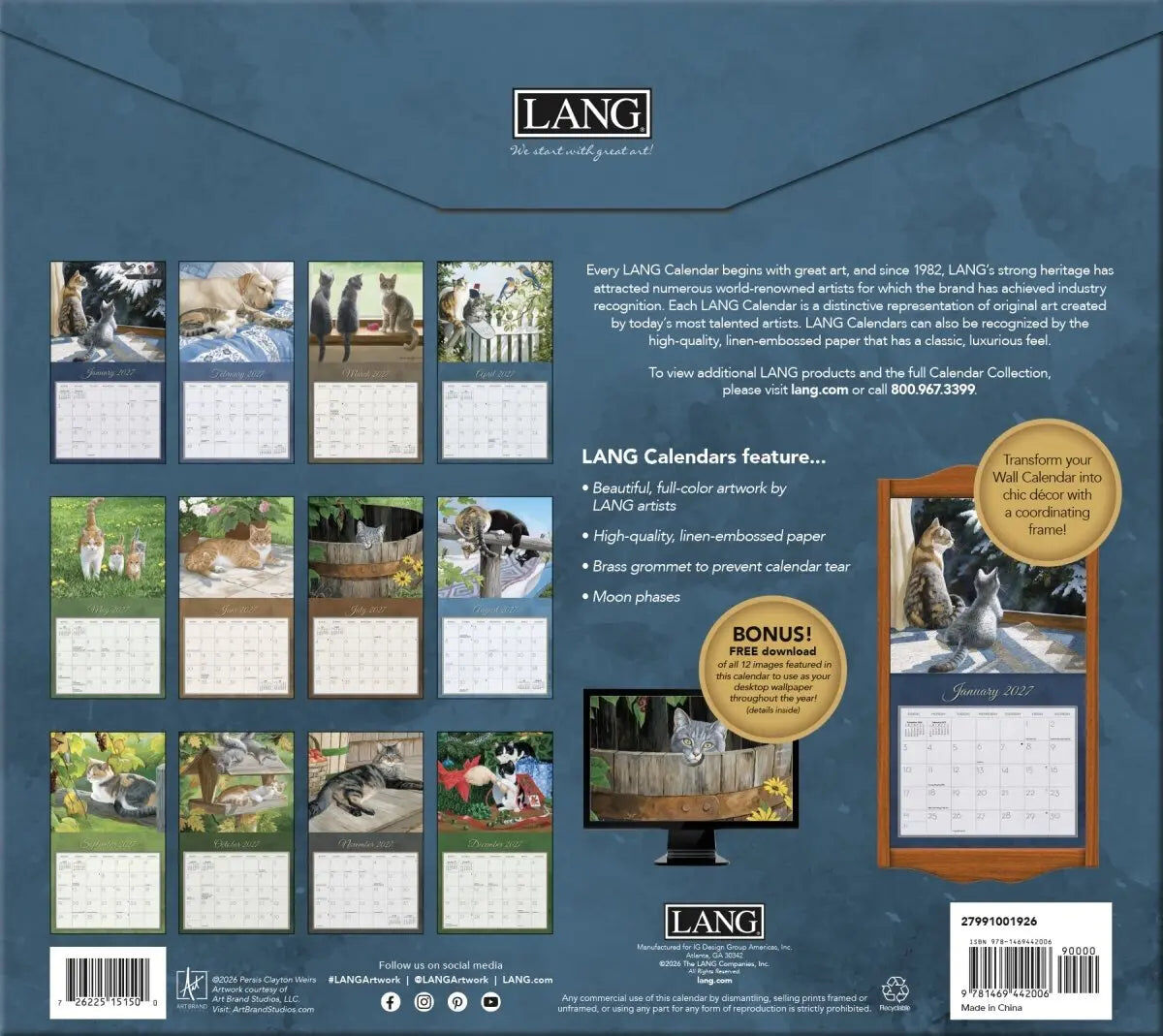 Love of Cats 2027 Lang Calendar