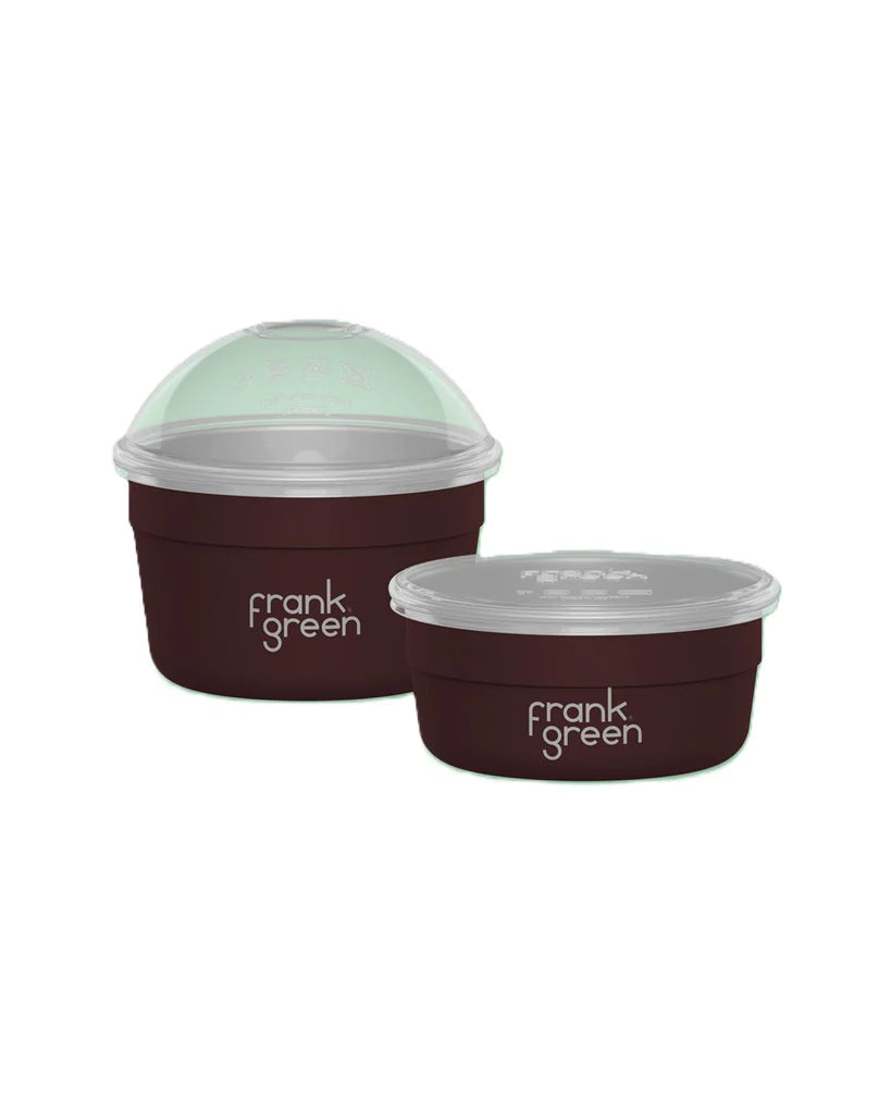 Frank Green Duo Pack Stainless Steel To Go Bowl Chocolate