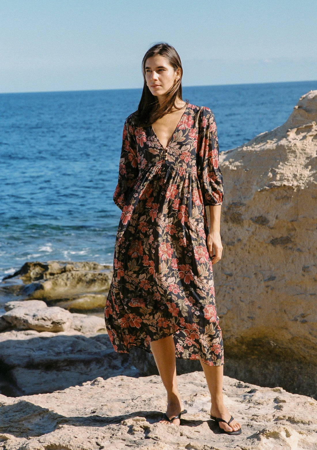 Auguste Ellis Midi Dress Black