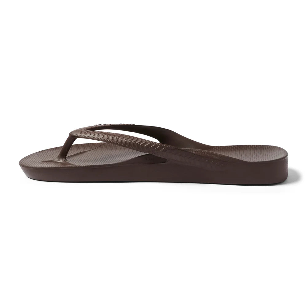 Archies Arch Support Thongs Classic Brown
