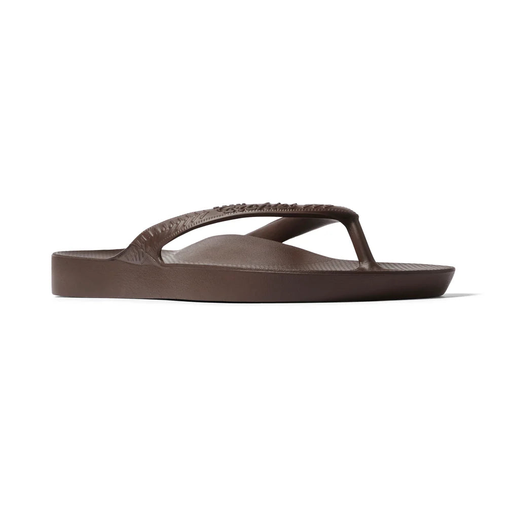 Archies Arch Support Thongs Classic Brown