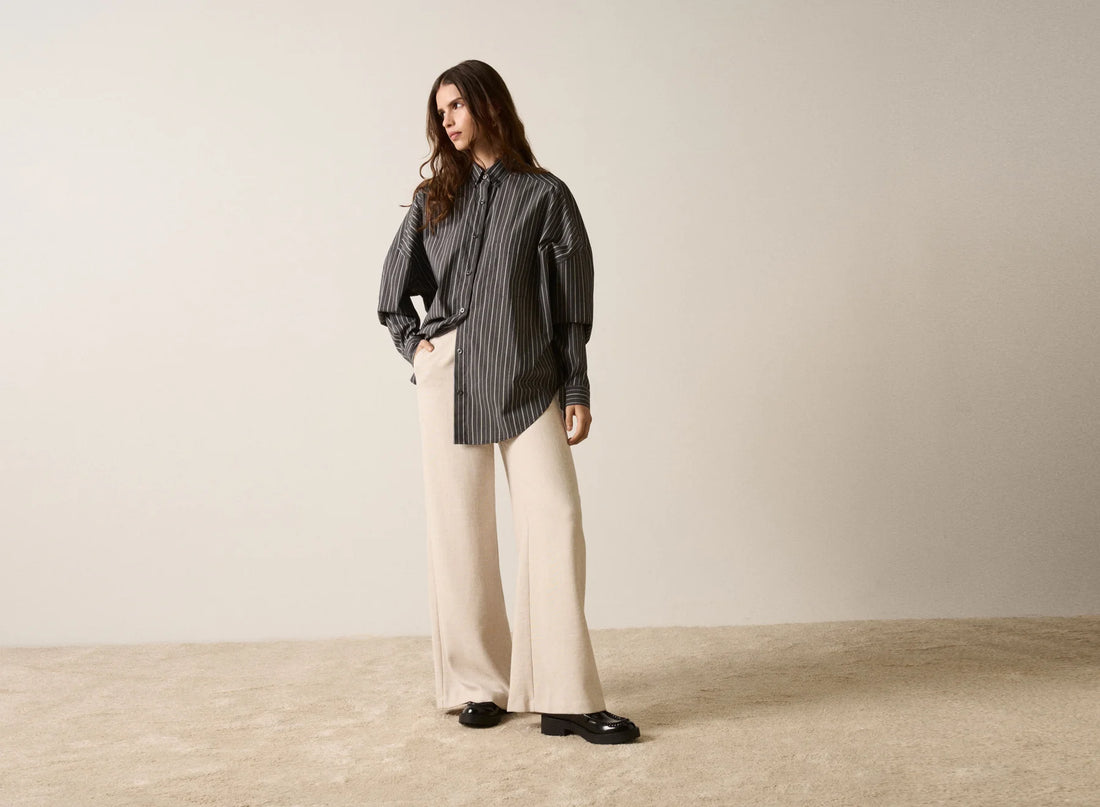 Esmaee Soulmate Shirt Charcoal Stripe