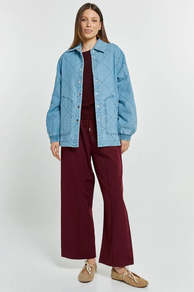 Betty Basics Quest Quilted Jacket Blue Wash