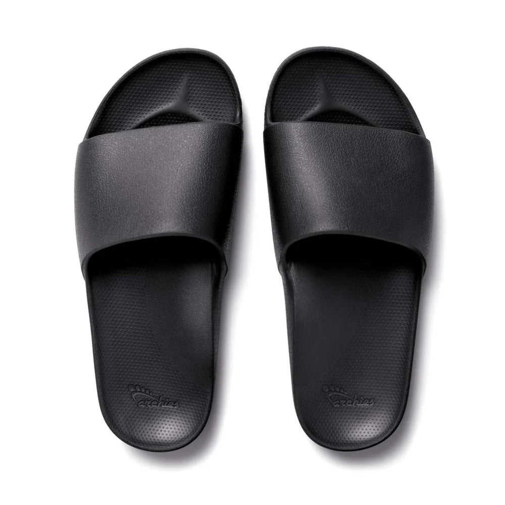 Archies Arch Support Slides Classic Black