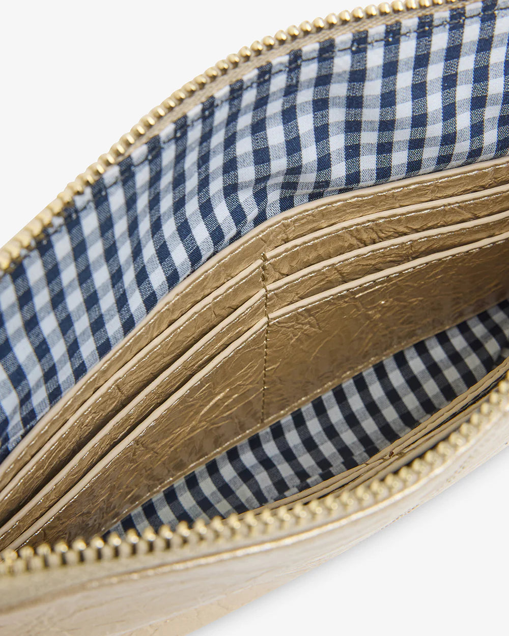 Elms & King Bowery Wallet Light Gold Crinkle