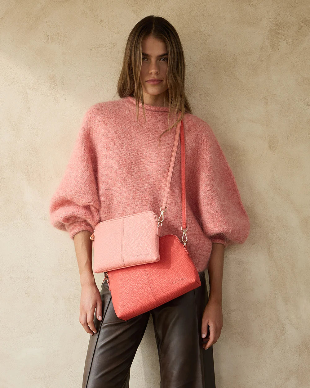 Elms+King Bowery Crossbody - Peach