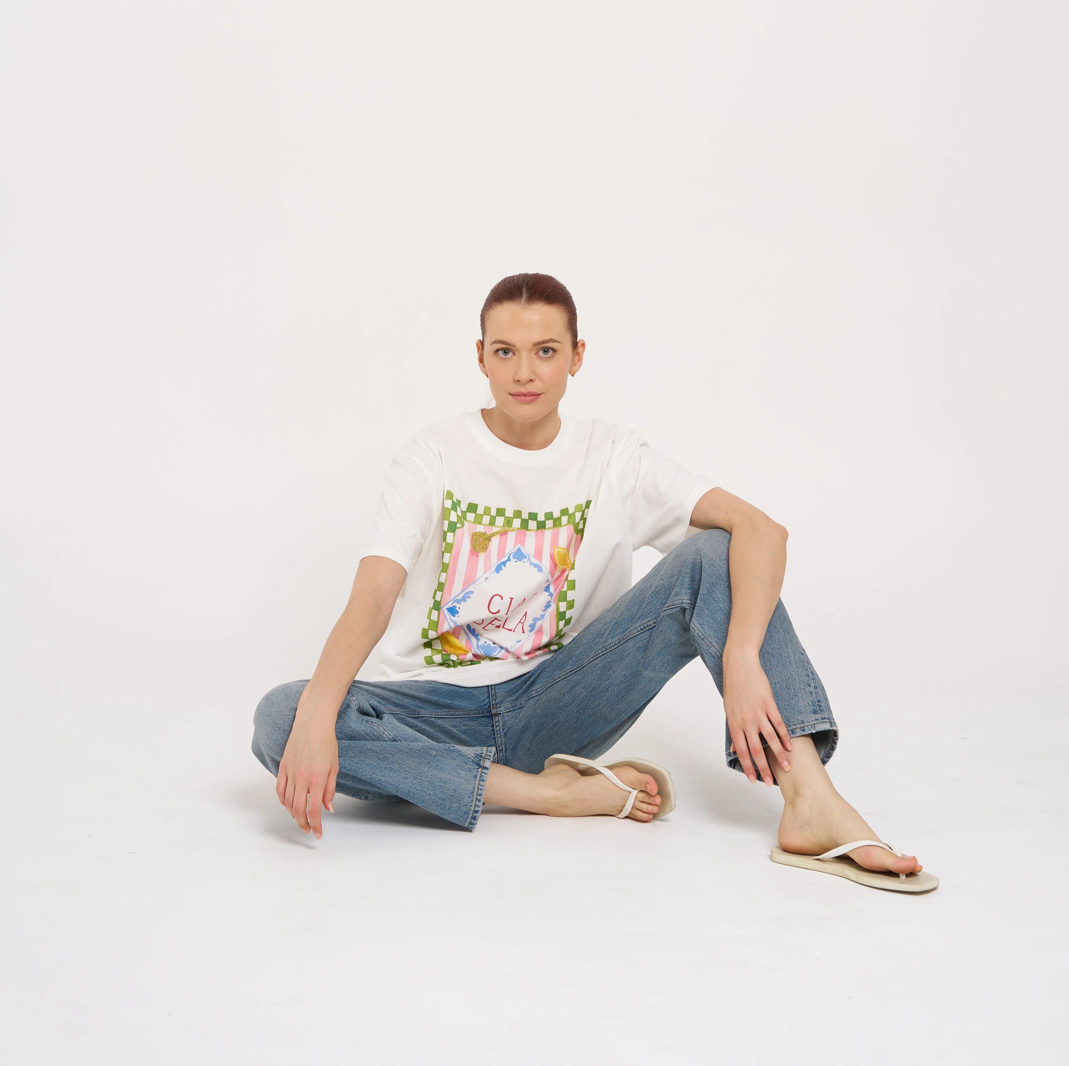MAKU The Label Ciao Bella Oversize Tee White