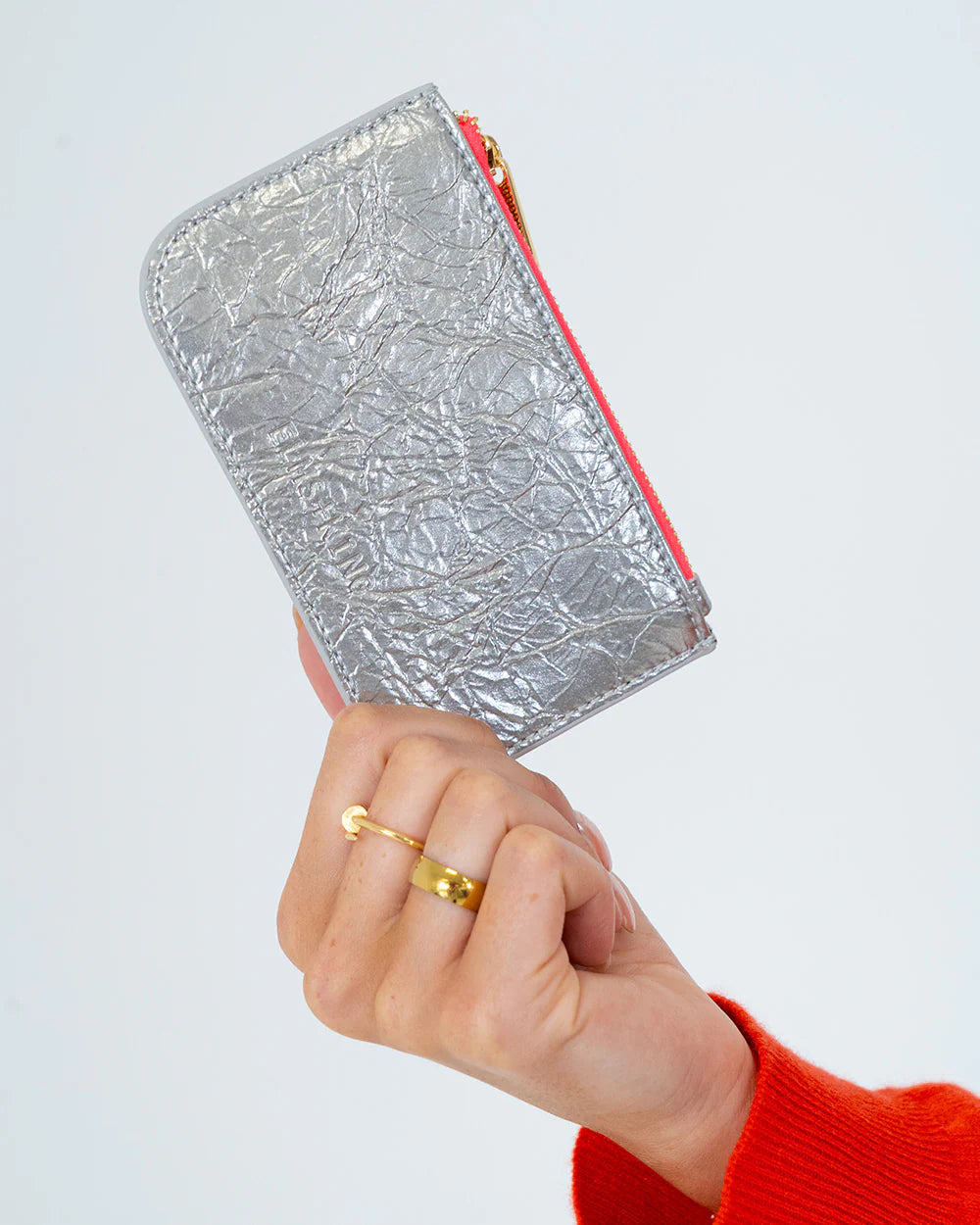 Elms & King Centro Wallet Silver Crinkle