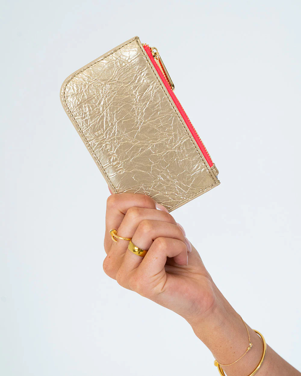 Elms & King Centro Wallet Light Gold Crinkle