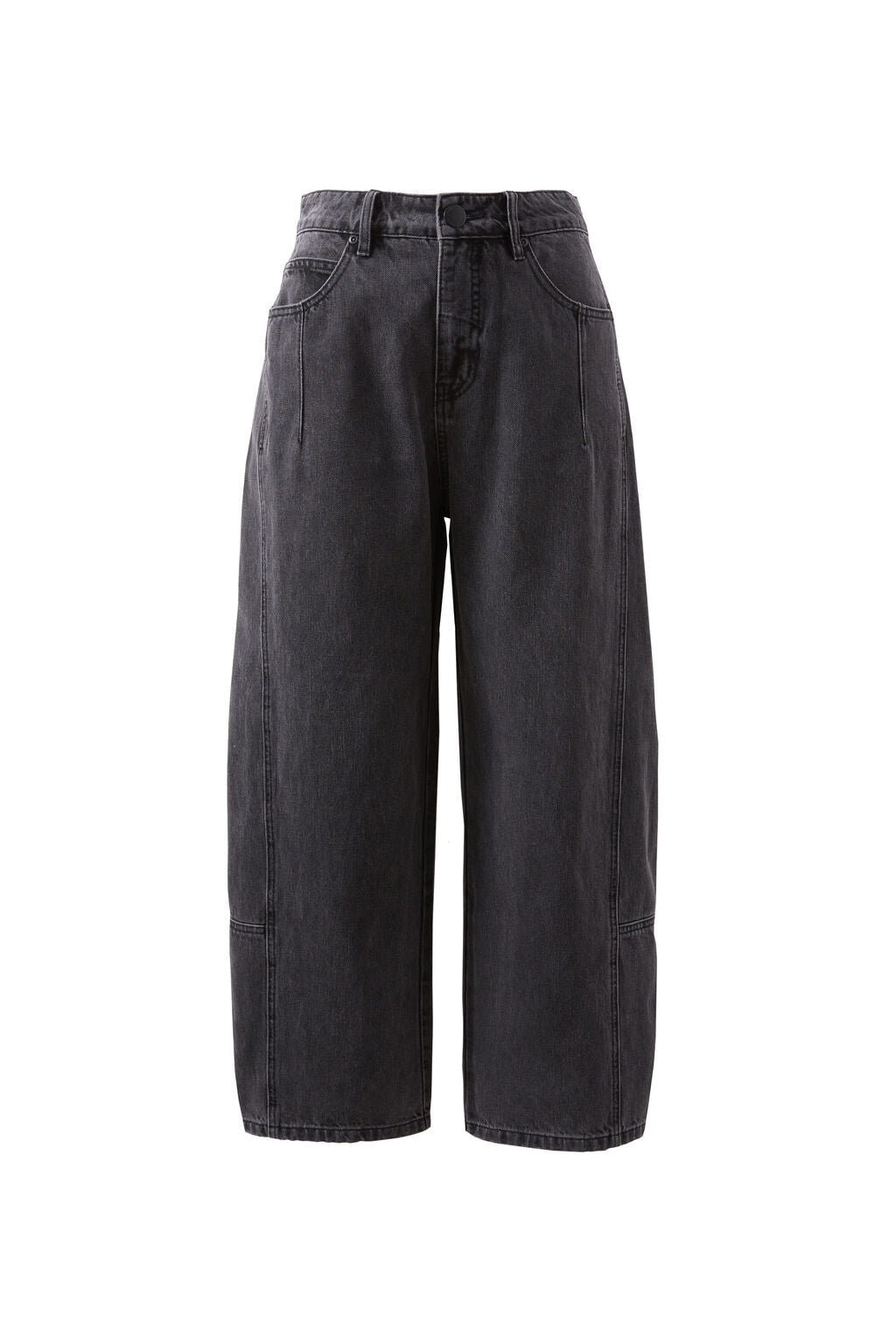 Ceres Darted Barrel Jean Faded Black