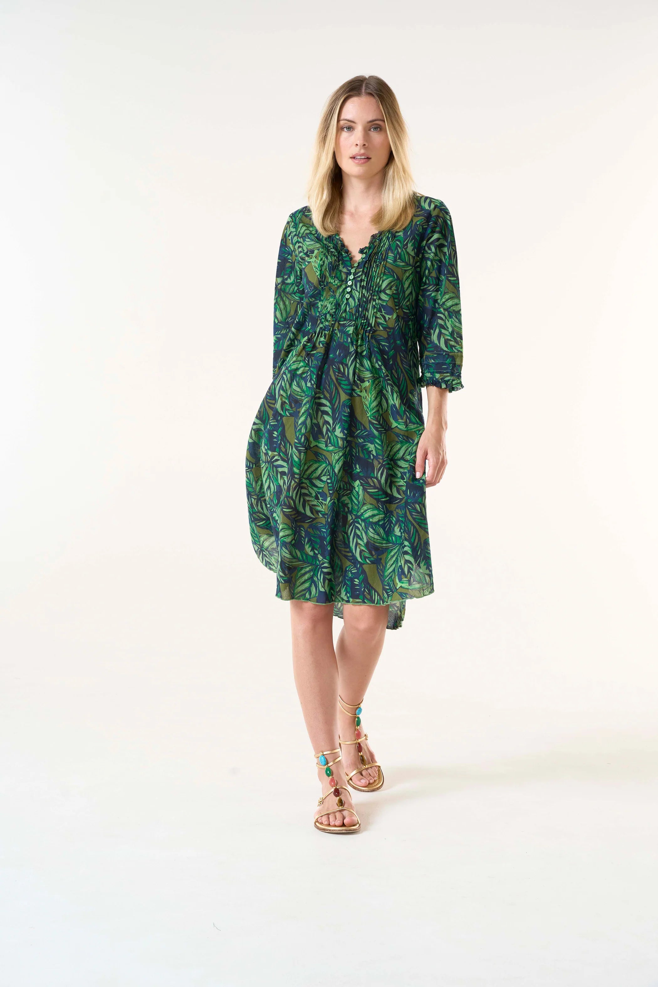 One Season Middy Poppy Congo Cotton Green