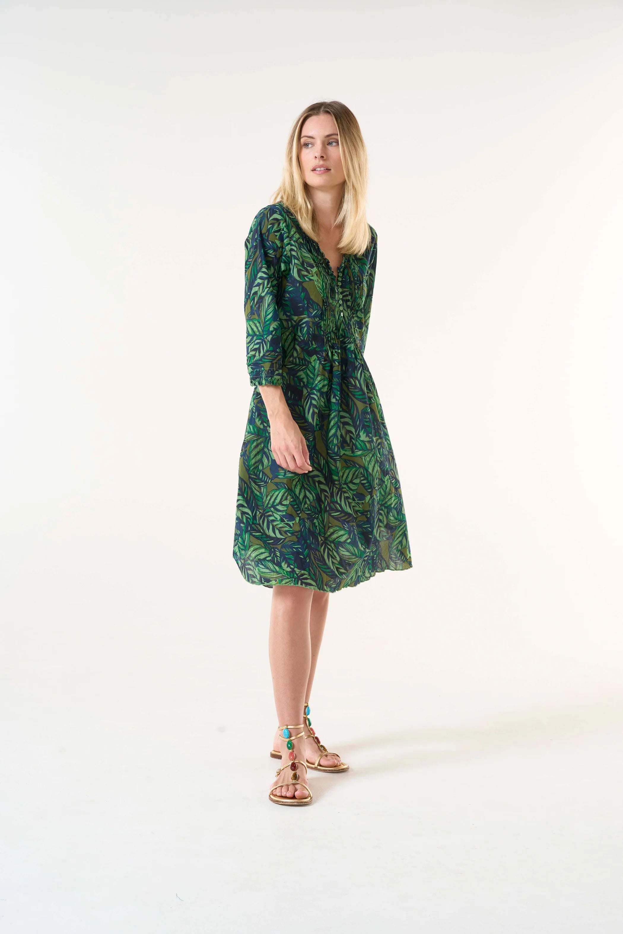One Season Middy Poppy Congo Cotton Green