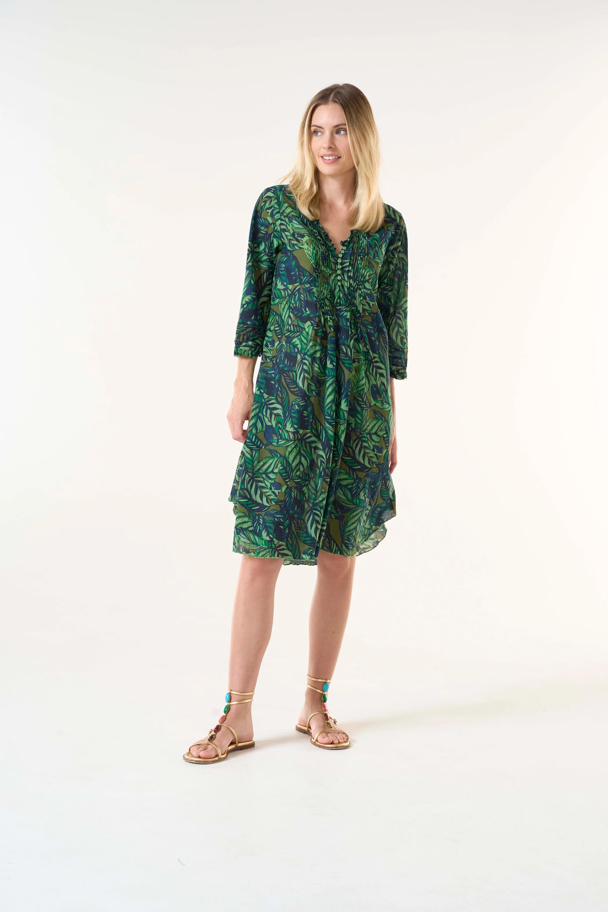 One Season Middy Poppy Congo Cotton Green
