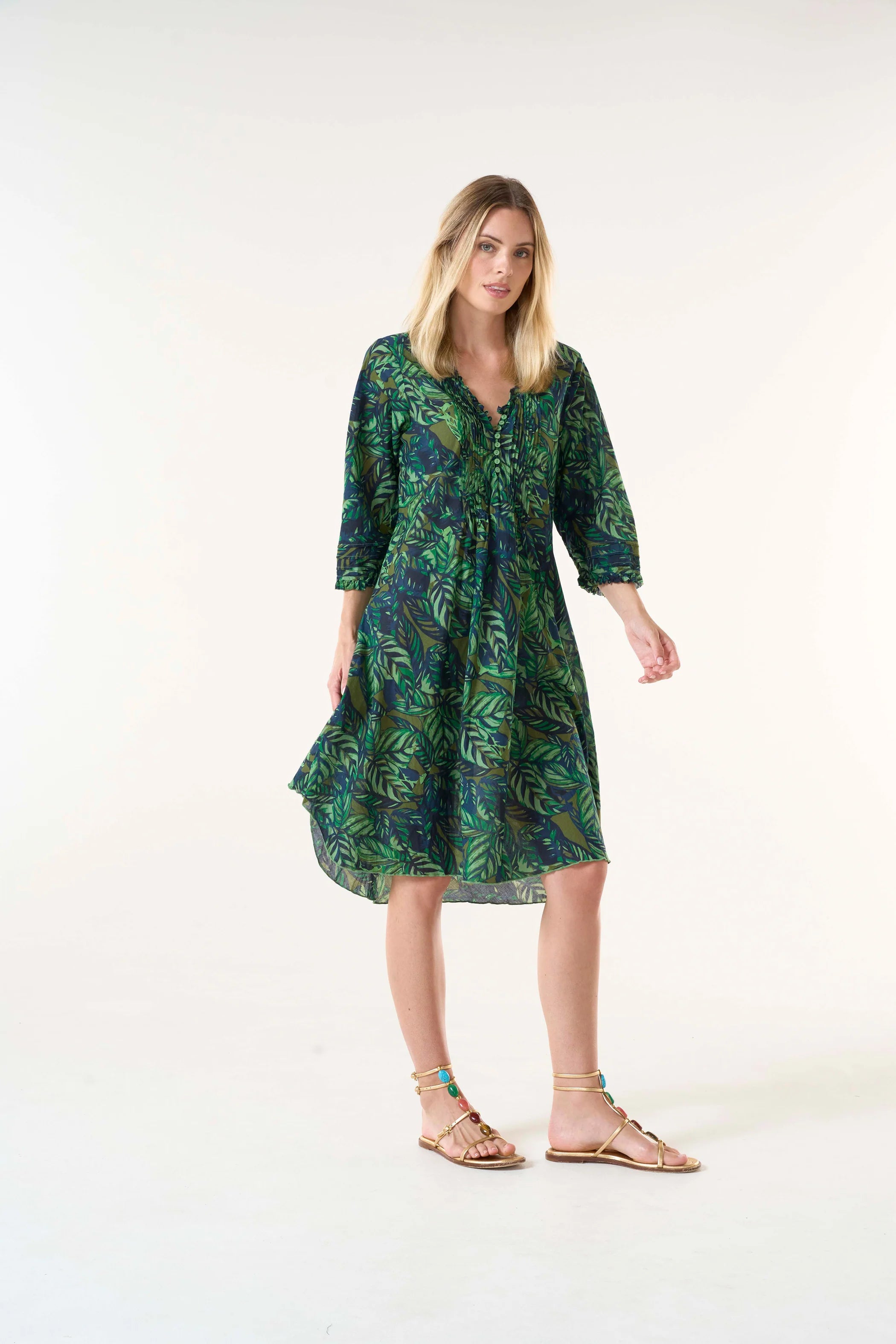 One Season Middy Poppy Congo Cotton Green
