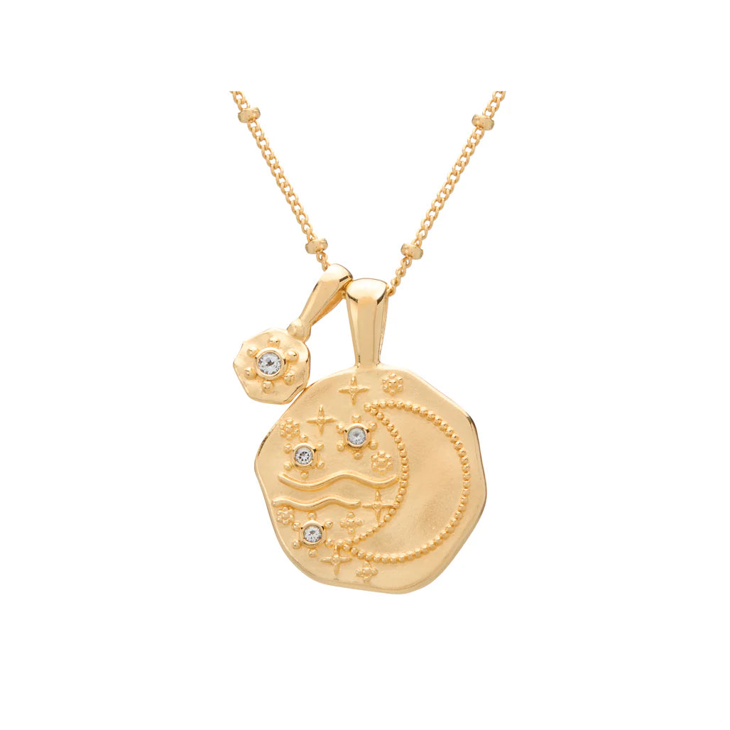 Murkani Night Sky Pendant 18KT Gold Plated Necklace