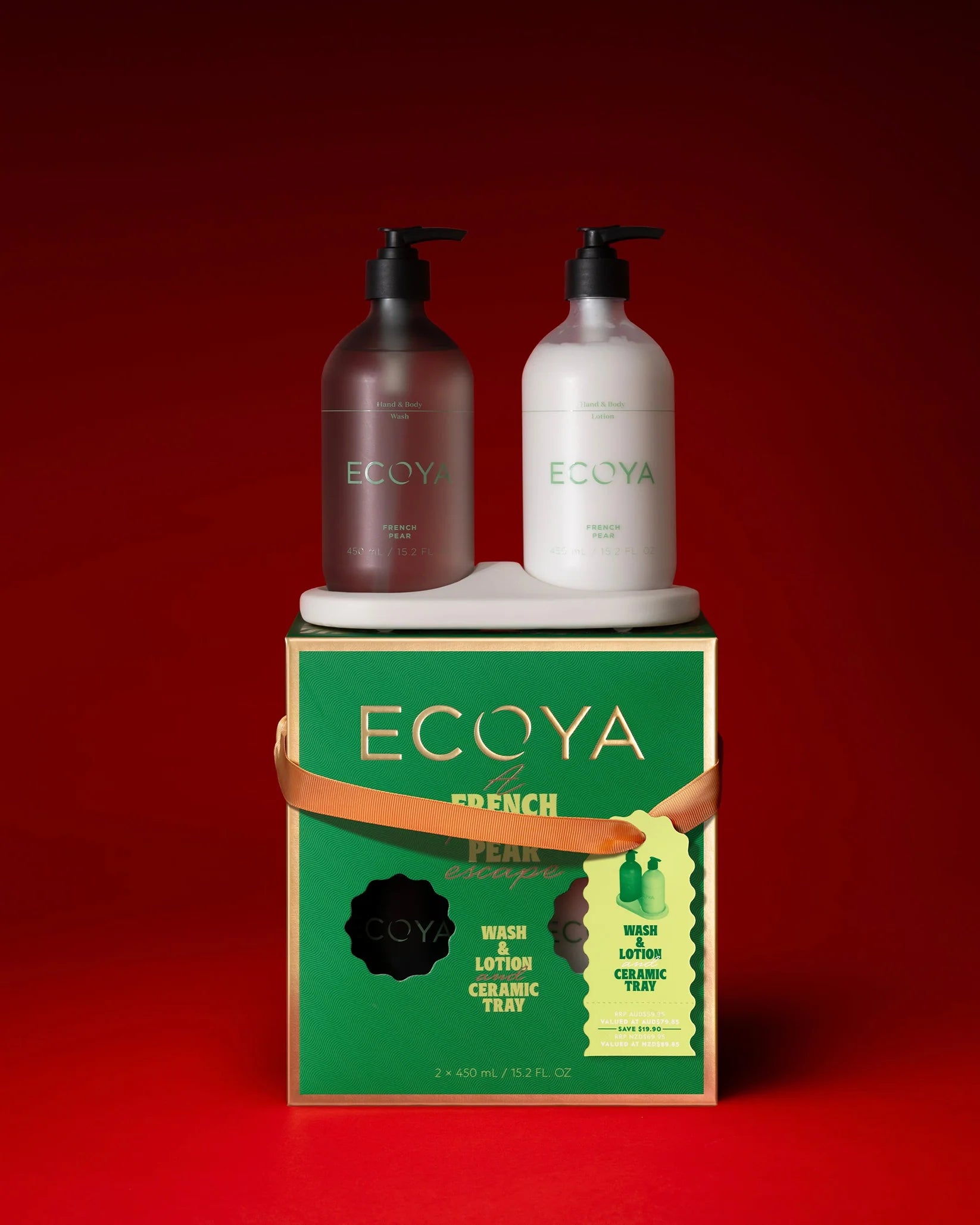 Ecoya French Pear Bathroom Gift Set Holiday Collection