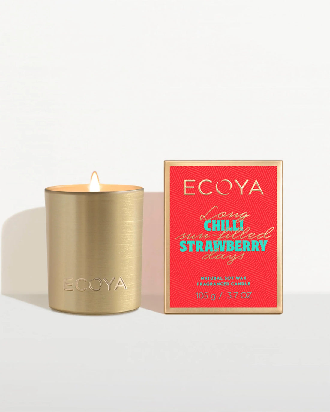 Ecoya Chilli Strawberry Mini Goldie Candle Holiday Collection