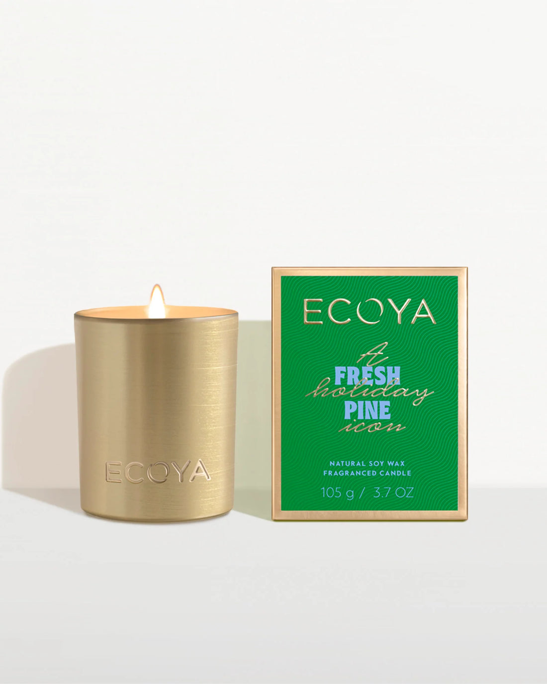 Ecoya Fresh Pine Mini Goldie Candle Holiday Collection