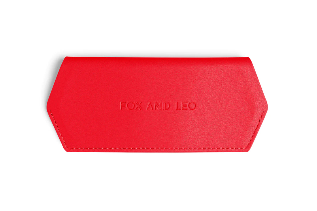 Fox And Leo Glasses Case Poppy Red