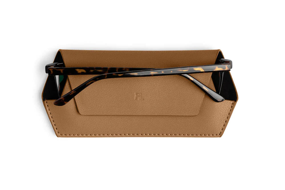 Fox And Leo Glasses Case Tan