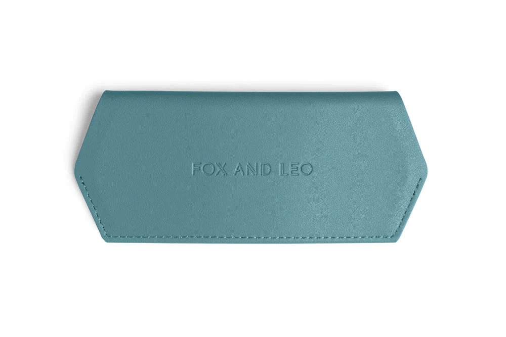 Fox And Leo Glasses Case Teal
