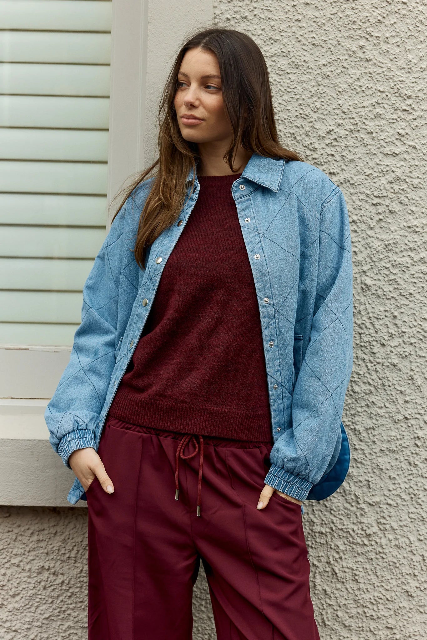 Betty Basics Quest Quilted Jacket Blue Wash