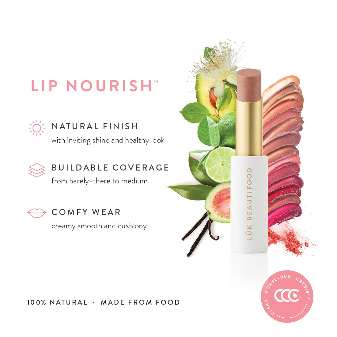 LUK Beautifood Lip Nourish Guava Blush