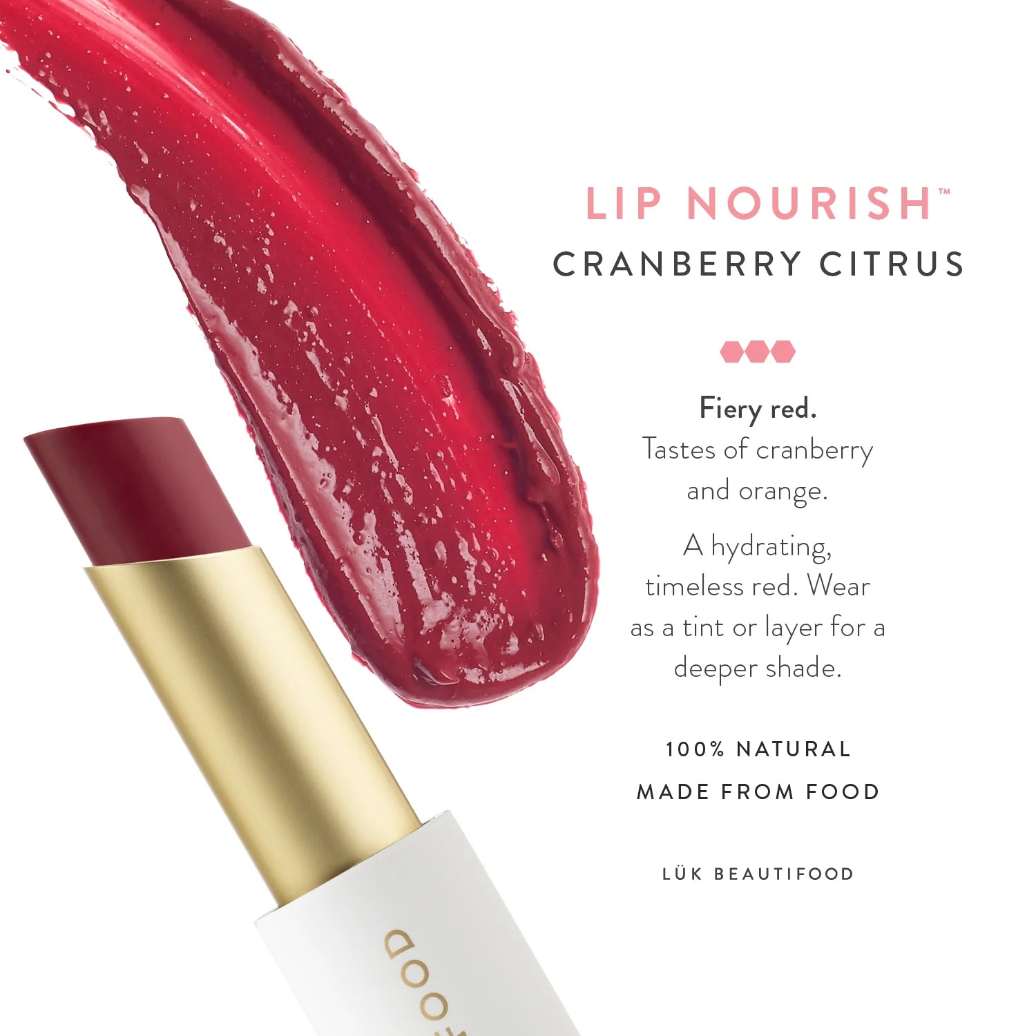LUK Beautifood Lip Nourish Cranberry Citrus