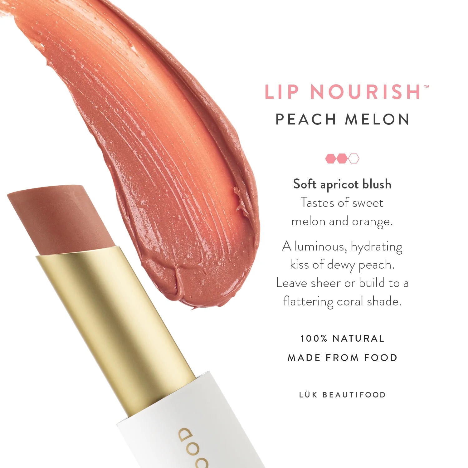 LUK Beautifood Lip Nourish Peach Melon